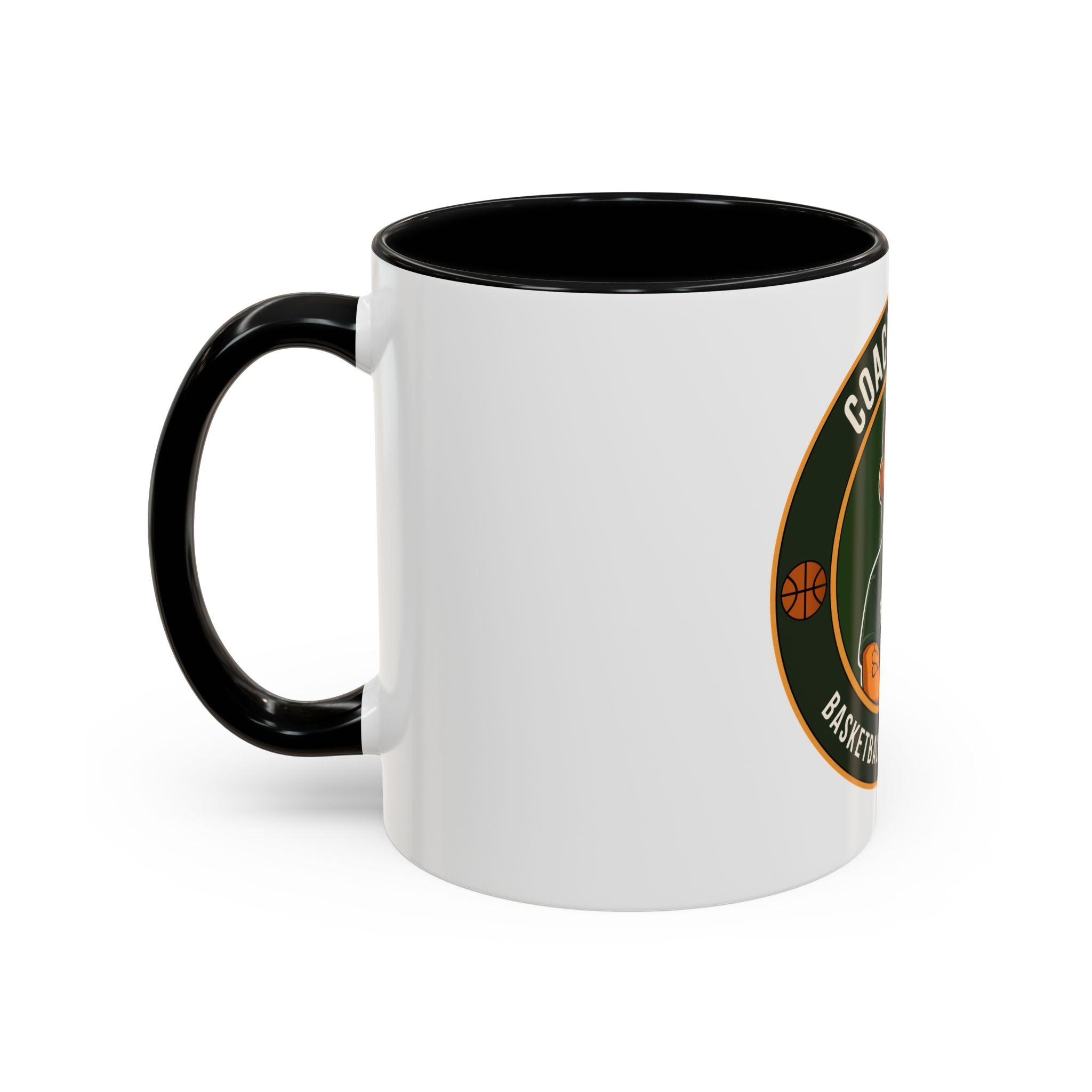 Coach Manny Basketball Mug — Brentwood Basketball Consultations Accent Coffee Cup